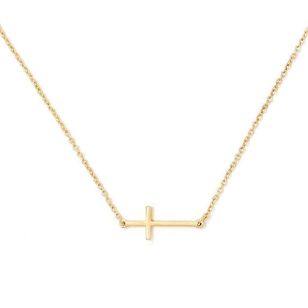 NWT Eileen Cross Necklace - 14K Gold Vermeil